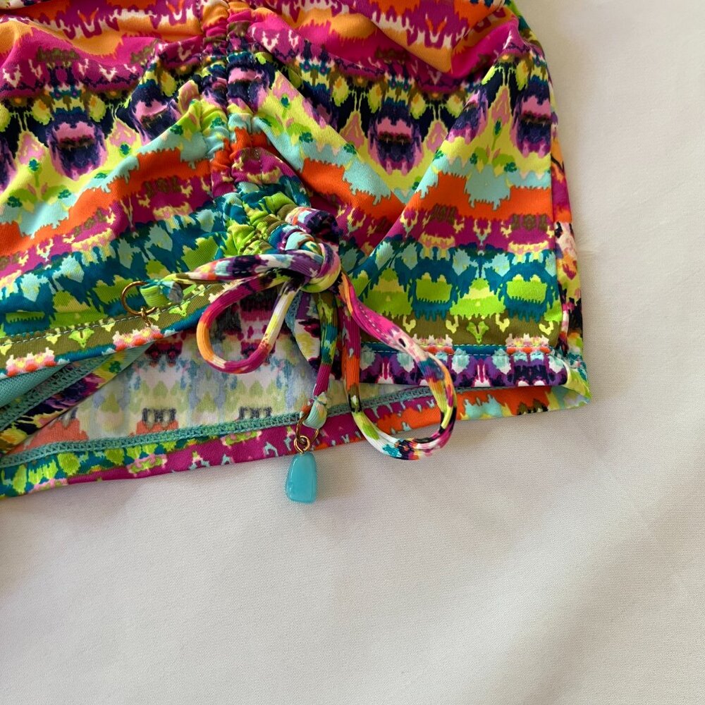 Bleu Rod Beattie Adjustable Sarong Skirted Swim Bikini Bottom Sz 10 - Picture 2 of 10